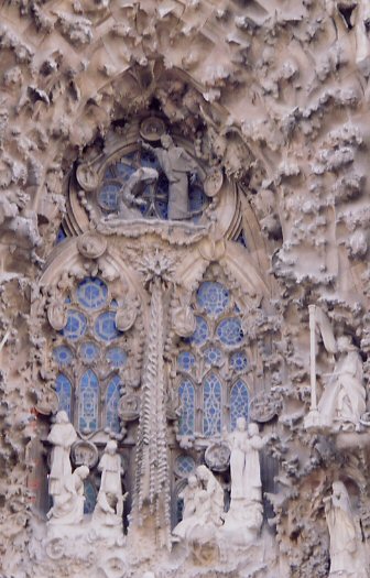 Detail of Gaudi cathedral window